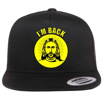 Jesus I'm Back Risen Easter Flat Bill Trucker Hat