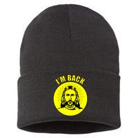 Jesus I'm Back Risen Easter Sustainable Knit Beanie