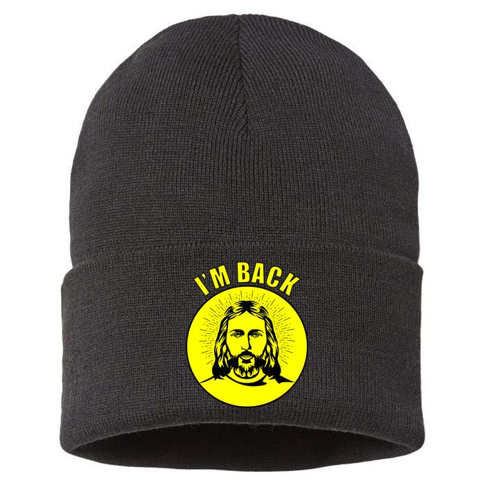 Jesus I'm Back Risen Easter Sustainable Knit Beanie