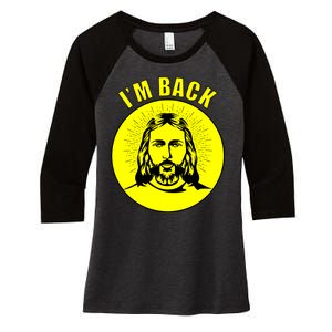 Jesus I'm Back Risen Easter Women's Tri-Blend 3/4-Sleeve Raglan Shirt