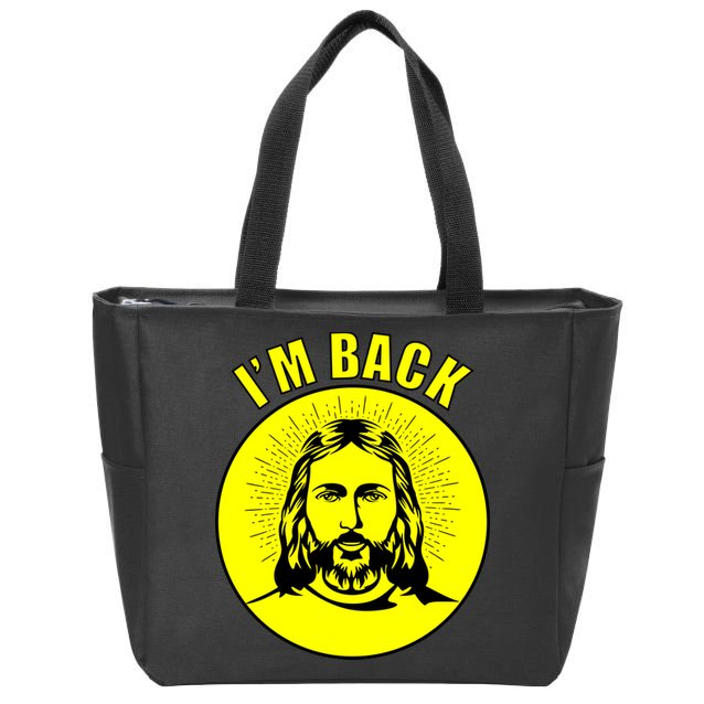 Jesus I'm Back Risen Easter Zip Tote Bag