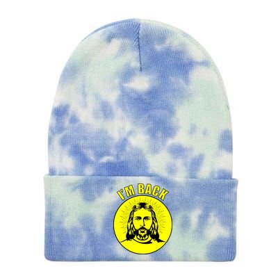 Jesus I'm Back Risen Easter Tie Dye 12in Knit Beanie