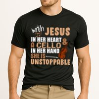 Jesus In Her Heart Cello In Her Hand Cooling Performance Crew T-Shirt