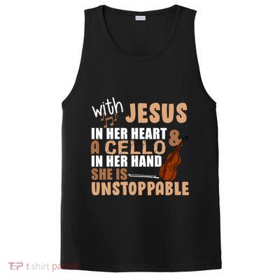 Jesus In Her Heart Cello In Her Hand PosiCharge Competitor Tank