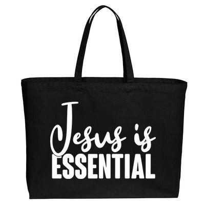 Jesus Is Essential Cotton Canvas Jumbo Tote