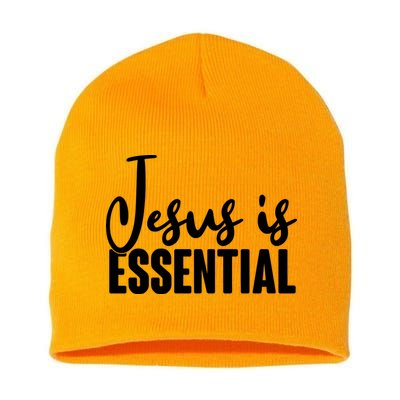 Jesus Is Essential Short Acrylic Beanie