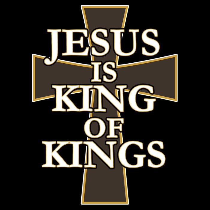Jesus Is King of Kings Cross Religious USA-Made Doggie Bandana