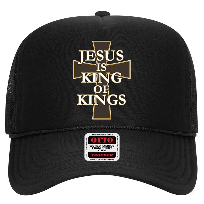 Jesus Is King of Kings Cross Religious Trucker Hat