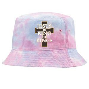 Jesus Is King of Kings Cross Religious Tie-Dyed Bucket Hat