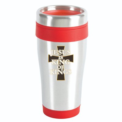 Jesus Is King of Kings Cross Religious 16oz Travel Tumbler