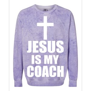 Jesus Is My Coach Colorblast Crewneck Sweatshirt