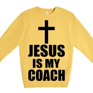 Jesus Is My Coach Premium Crewneck Sweatshirt