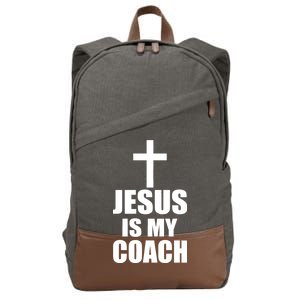 Jesus Is My Coach Cotton Canvas Backpack