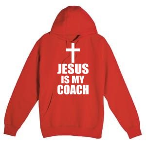 Jesus Is My Coach Premium Pullover Hoodie