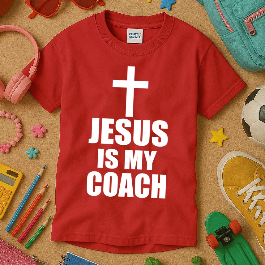 Jesus Is My Coach Kids T-Shirt