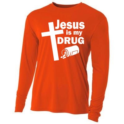 Jesus Is My Drug Cooling Performance Long Sleeve Crew