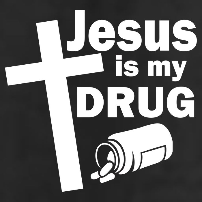 Jesus Is My Drug 7 Panel Mesh Trucker Snapback Hat