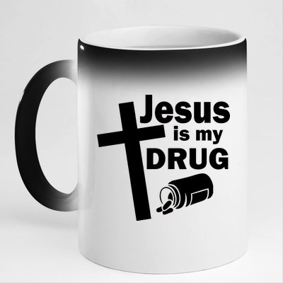 Jesus Is My Drug 11oz Black Color Changing Mug