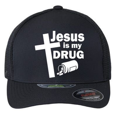 Jesus Is My Drug Flexfit Unipanel Trucker Cap