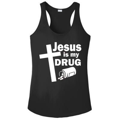 Jesus Is My Drug Ladies PosiCharge Competitor Racerback Tank