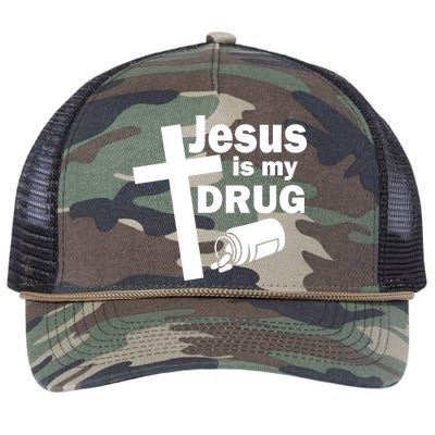 Jesus Is My Drug Retro Rope Trucker Hat Cap