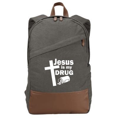 Jesus Is My Drug Cotton Canvas Backpack
