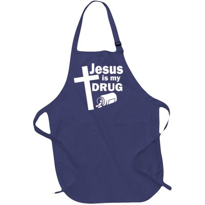 Jesus Is My Drug Full-Length Apron With Pockets