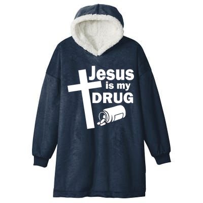 Jesus Is My Drug Hooded Wearable Blanket