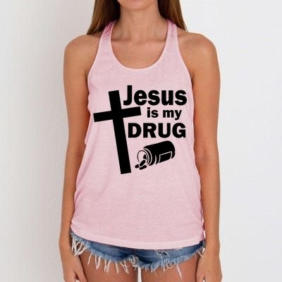 Jesus Is My Drug Women's Knotted Racerback Tank