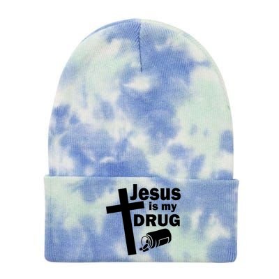 Jesus Is My Drug Tie Dye 12in Knit Beanie