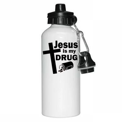 Jesus Is My Drug Aluminum Water Bottle