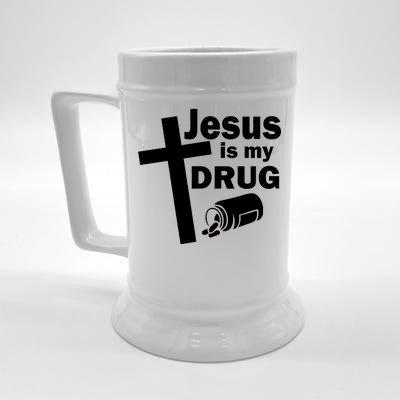 Jesus Is My Drug Beer Stein