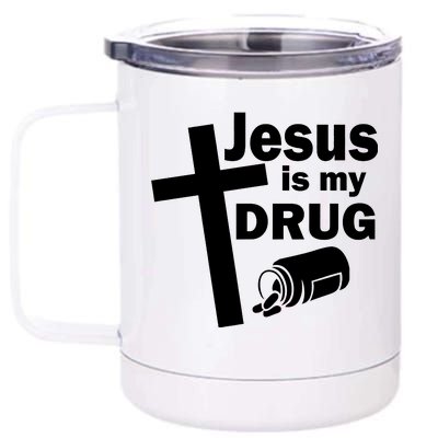 Jesus Is My Drug 12 oz Stainless Steel Tumbler Cup