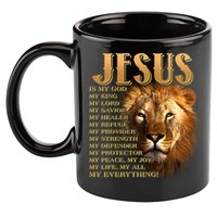 Jesus Is My God My King Lion 11oz C Handle Ceramic Mug