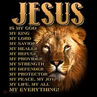 Jesus Is My God My King Lion 16 in Basic Backpack