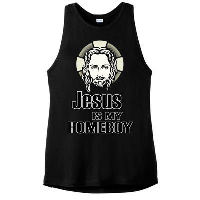 Jesus Is My Homeboy Ladies PosiCharge Tri-Blend Wicking Tank