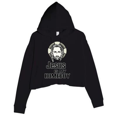 Jesus Is My Homeboy Crop Fleece Hoodie