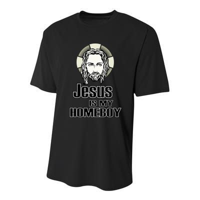 Jesus Is My Homeboy Youth Performance Sprint T-Shirt