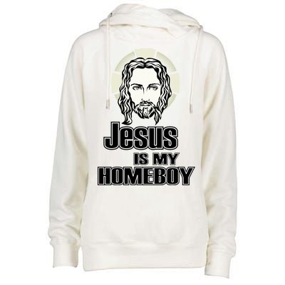 Jesus Is My Homeboy Womens Funnel Neck Pullover Hood