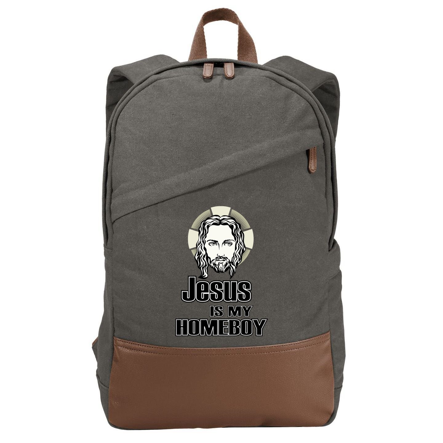 Jesus Is My Homeboy Cotton Canvas Backpack