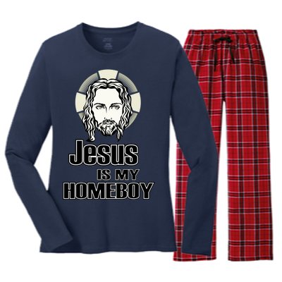 Jesus Is My Homeboy Women's Long Sleeve Flannel Pajama Set 