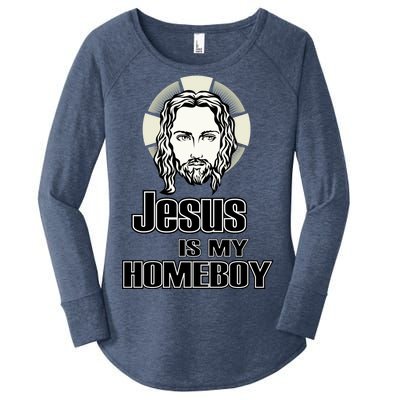 Jesus Is My Homeboy Women's Perfect Tri Tunic Long Sleeve Shirt