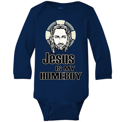 Jesus Is My Homeboy Baby Long Sleeve Bodysuit