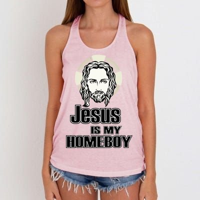 Jesus Is My Homeboy Women's Knotted Racerback Tank