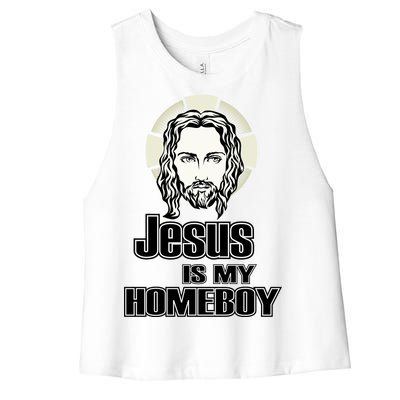 Jesus Is My Homeboy Women's Racerback Cropped Tank