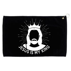 Jesus Is My King Grommeted Golf Towel