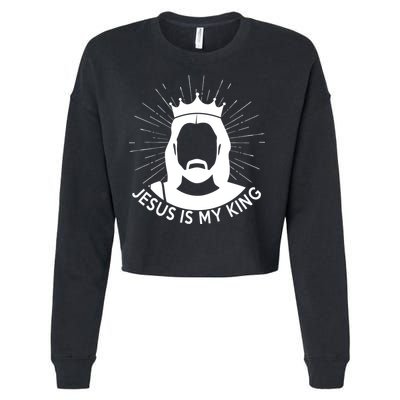 Jesus Is My King Cropped Pullover Crew