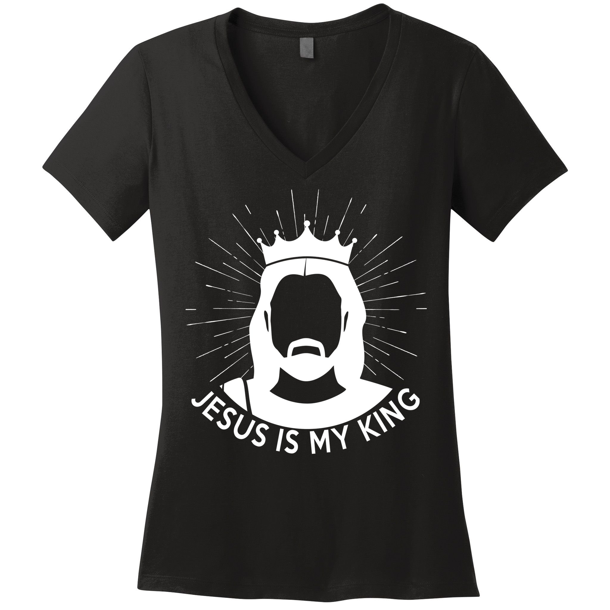 Jesus Is My King Women's V-Neck T-Shirt