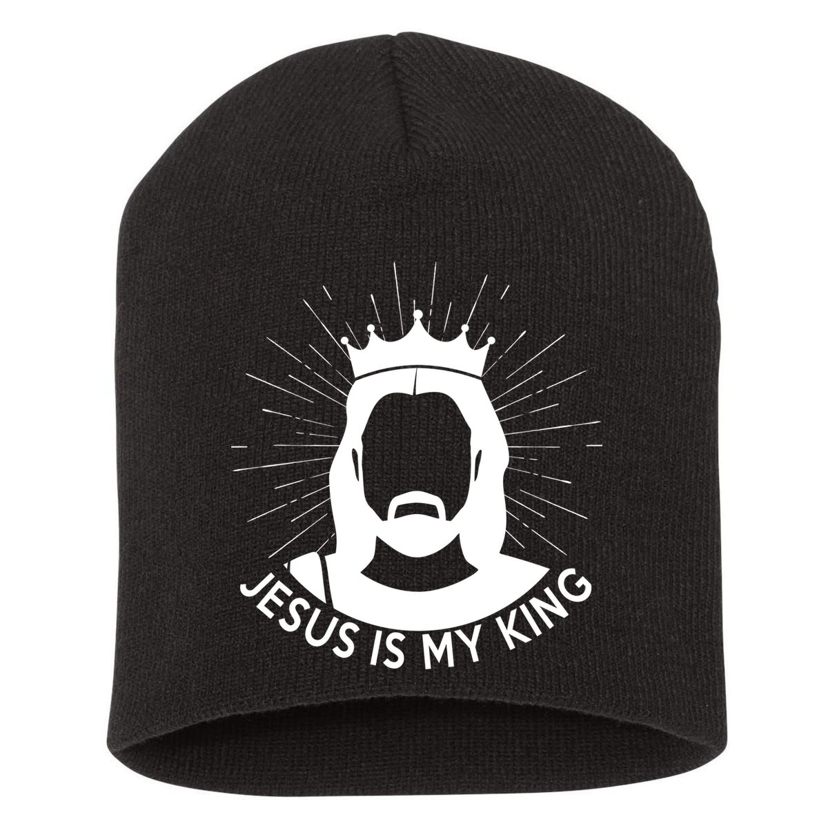 Jesus Is My King Short Acrylic Beanie