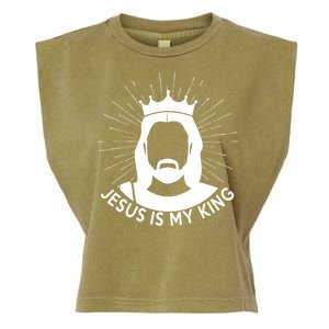 Jesus Is My King Garment-Dyed Women's Muscle Tee